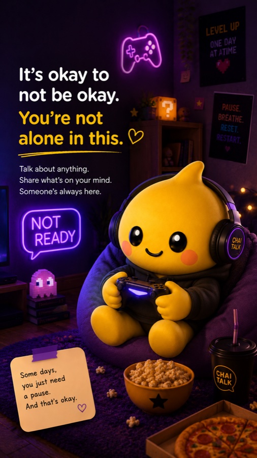 It's okay to not be okay. You're not alone in this.